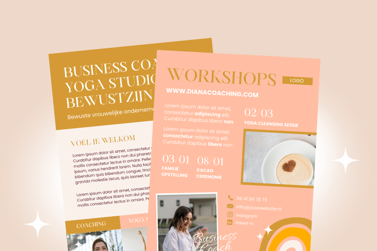 Flyer template Boho Coaching, a Templates & Theme by Designbysterre (Photo 3 of 6)