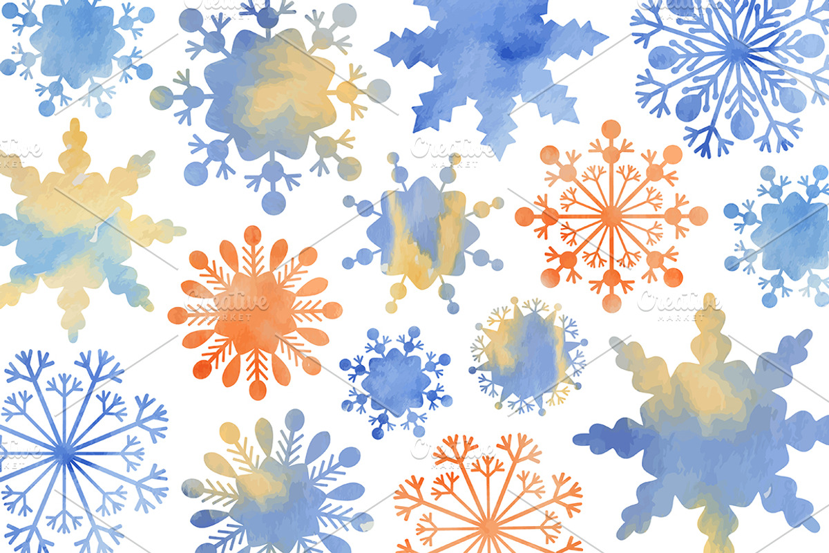 Christmas fantasy. Set snowflakes2, a Decorative Illustration by BrushArtDesigns (Photo 4 of 9)