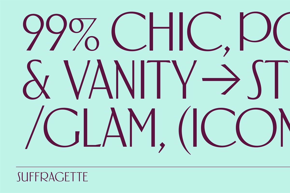 Suffragette, a Font by muccaTypo (Photo 2 of 6)