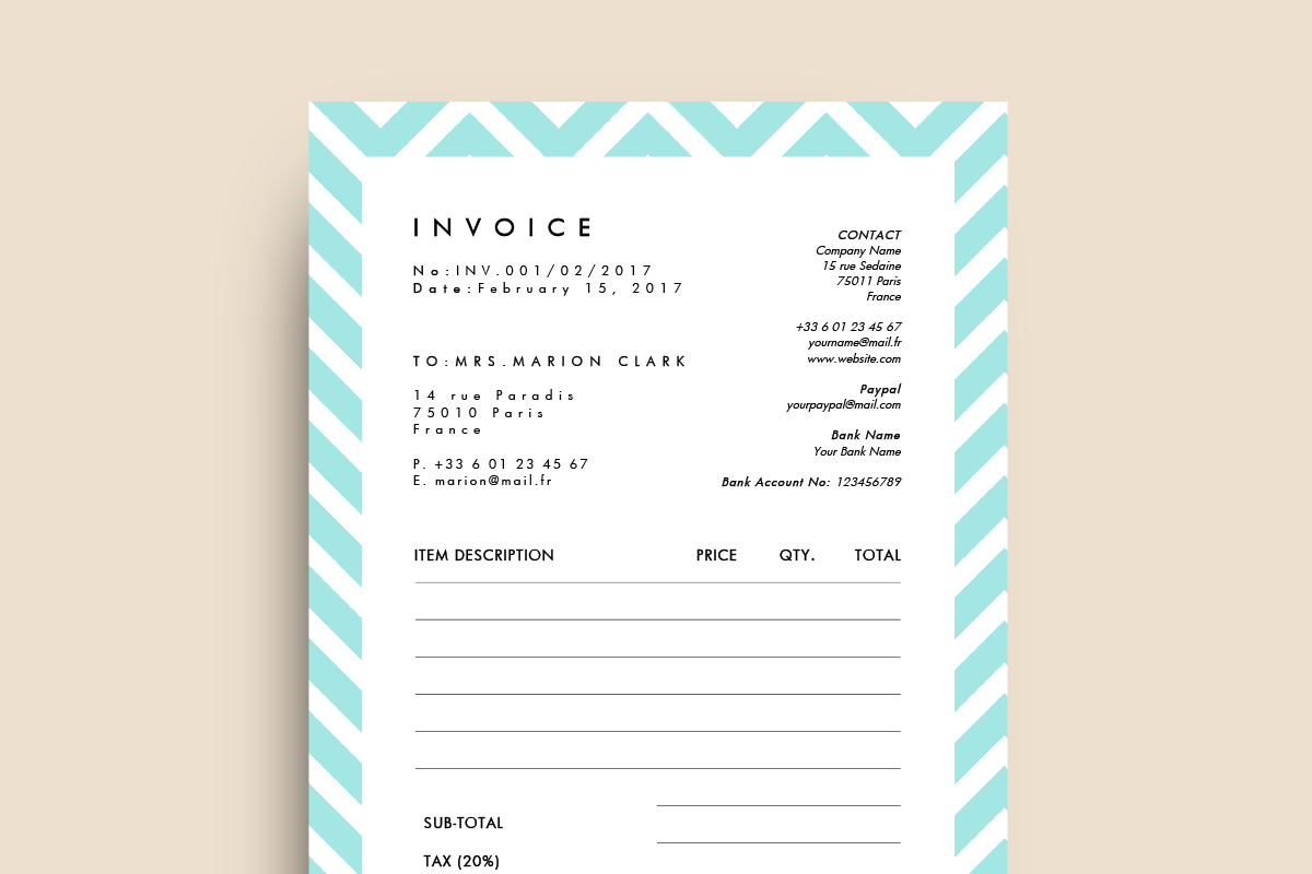 Invoice / Receipt Template for Word, a Stationery Template by Priiiiiiiiiiiiiint !