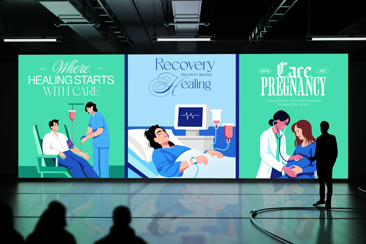 Health and Hospital Art Set, a Healthcare Illustration by Brickclay (Photo 3 of 9)