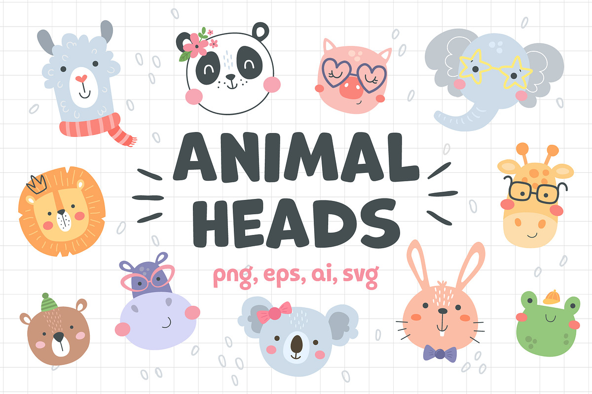 Cute baby animals faces, an Object Graphic by Leysan Shayak (Photo 1 of 4)