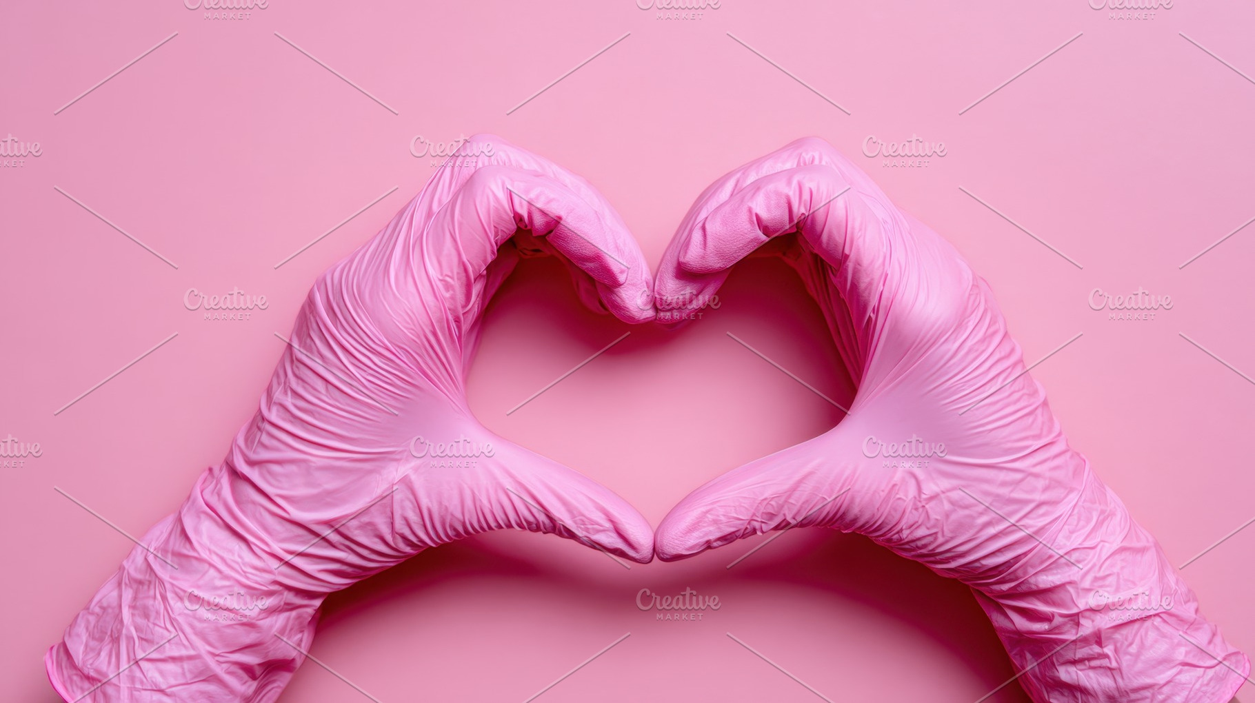 Hands shape a heart on pink, a Photo by Beautiful things