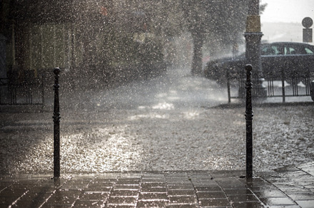 Rain in the city stock photo containing rain and city, a Sports & Recreation Photo by Gladkov photography