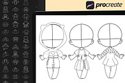 60 Procreate Clothes Costumes Stamp, a Brush Add-On by DrawingStoryShop (Thumbnail 7 of 8)