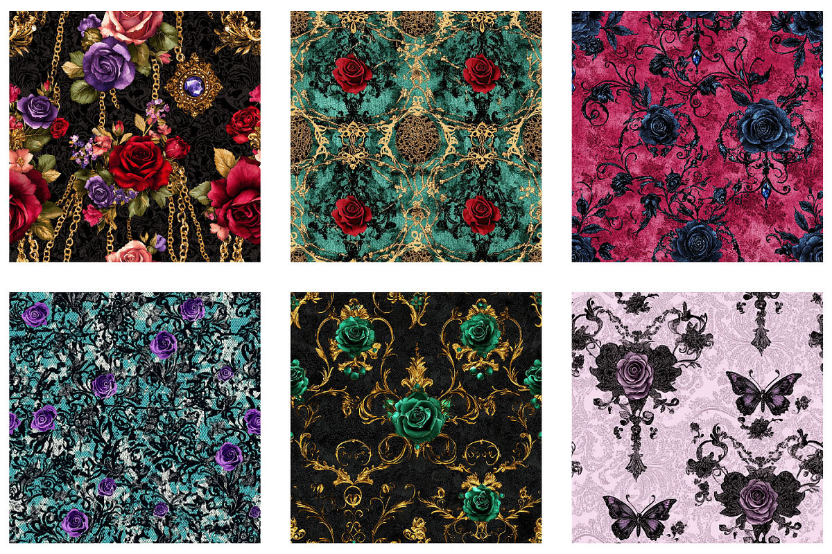 Gothic Couture Lace Digital Paper, a Pattern Graphic by designcity5 (Photo 3 of 5)