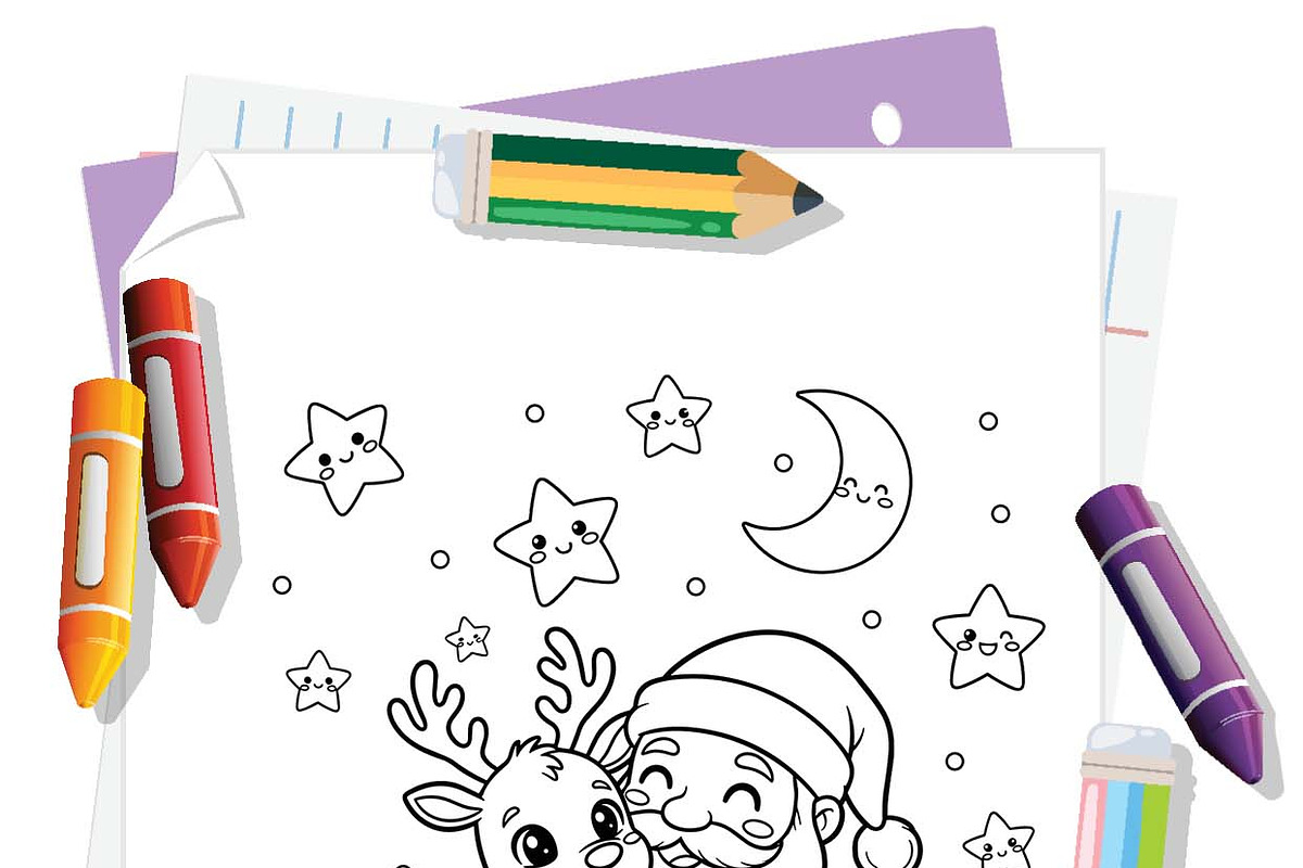 Christmas Stress Relief Book Pages, an Illustration by one-touch (Photo 7 of 7)