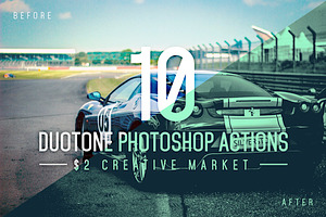 10 Duotone Photoshop Actions