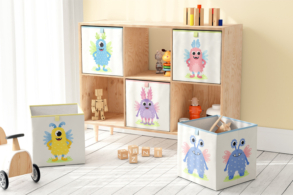 Cute Monsters, a Texture Illustration by LartGraphics (Photo 2 of 13)