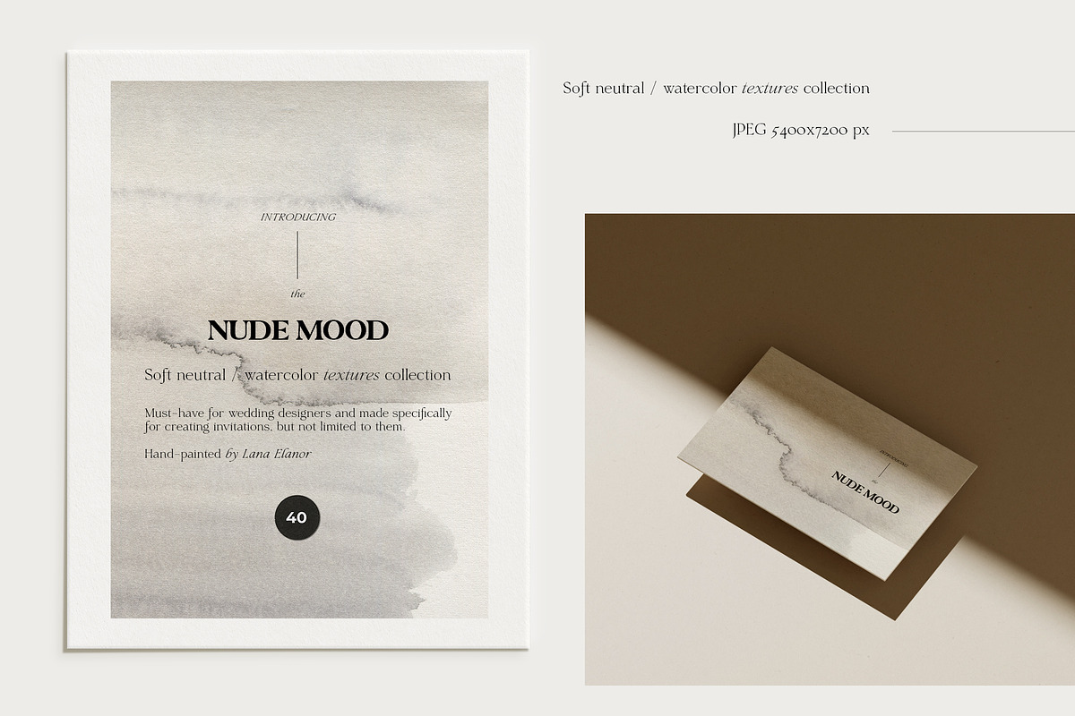 NUDE MOOD watercolor neutral texture, a Texture Graphic by Lana Elanor (Photo 4 of 11)