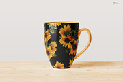 Sunny sunflowers, watercolor flowers, a Texture Illustration by ollalya (Thumbnail 12 of 16)