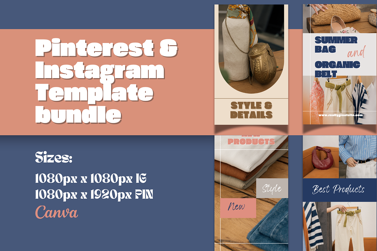 Instagram & Pinterest Canva Template, a Social Media Template by PaolaroiDesign (Photo 3 of 8)