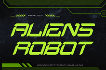 Aliens Robot - Modern Techno Font