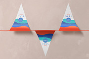 Bunting Flag Mockup, a Product Mockup by PixelVoyager (Thumbnail 5 of 7)