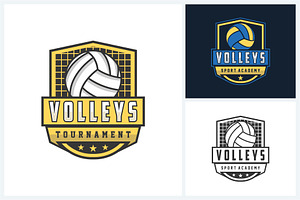 Volleyball logo design template, a Branding & Logo Template by jundio studio