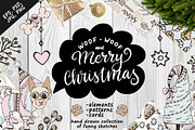 Christmas Sketches - set witn dog, an Animal Illustration by Kseniya_design (Thumbnail 1 of 5)