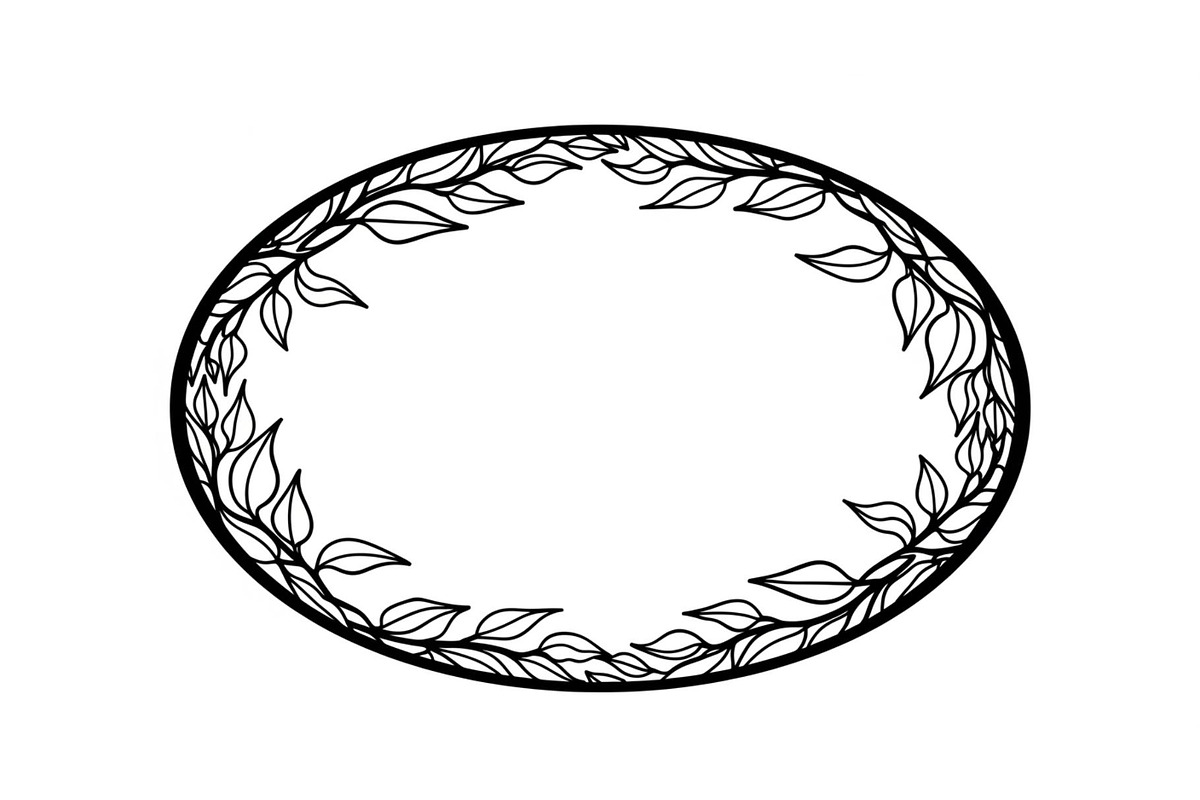 Botanical Oval Wreath Frame Bundle, an Illustration by Designer_Momina (Photo 23 of 51)
