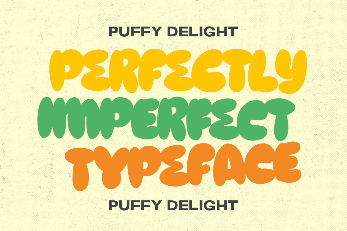 Puffy Delight - Playful Display Font, a Handwritten Font by Letterhend Studio (Photo 3 of 9)