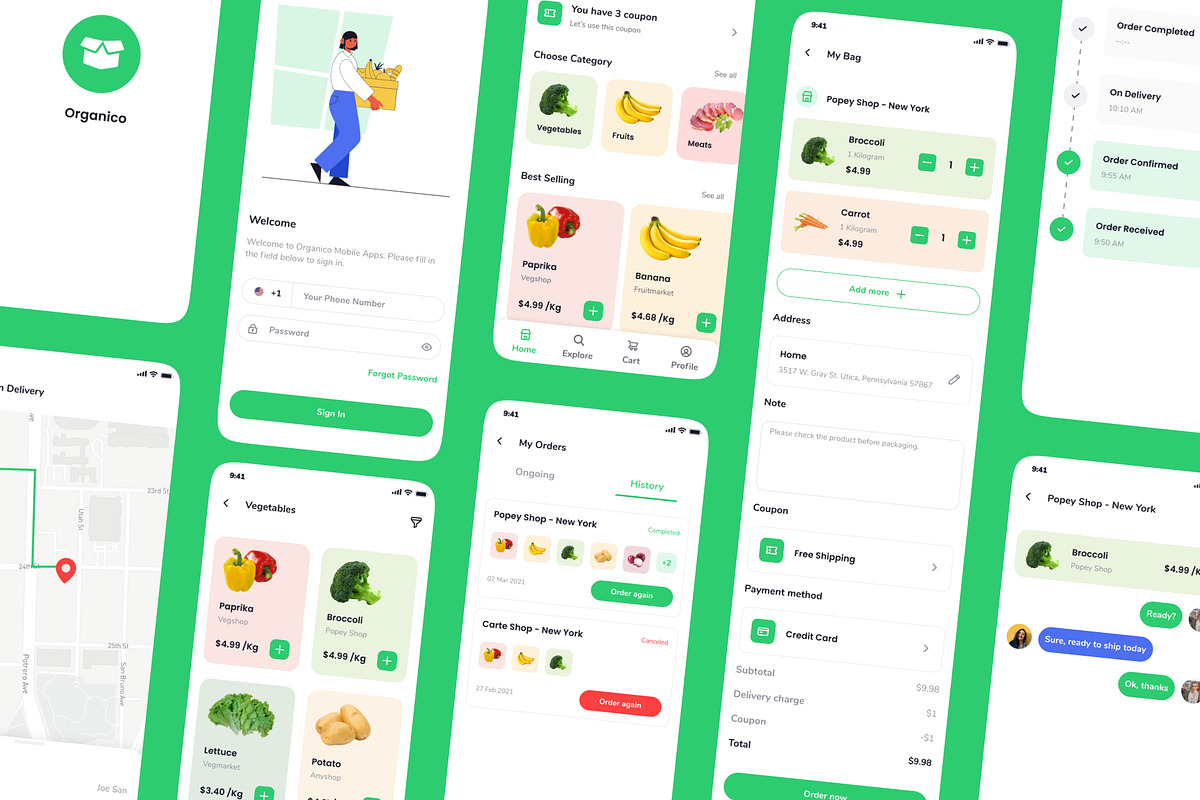 Organico Grocery App UI KIT, an UI Kit Template by Product Experience (Photo 6 of 6)