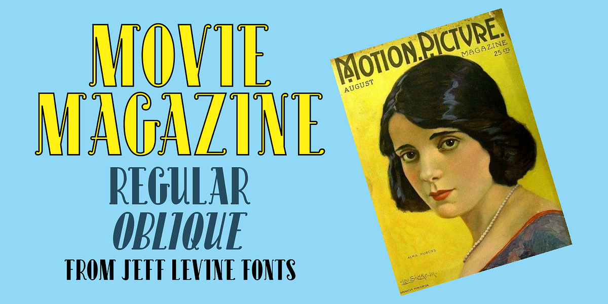 Movie Magazine JNL, a Serif Font by Jeff Levine Fonts (Photo 1 of 5)