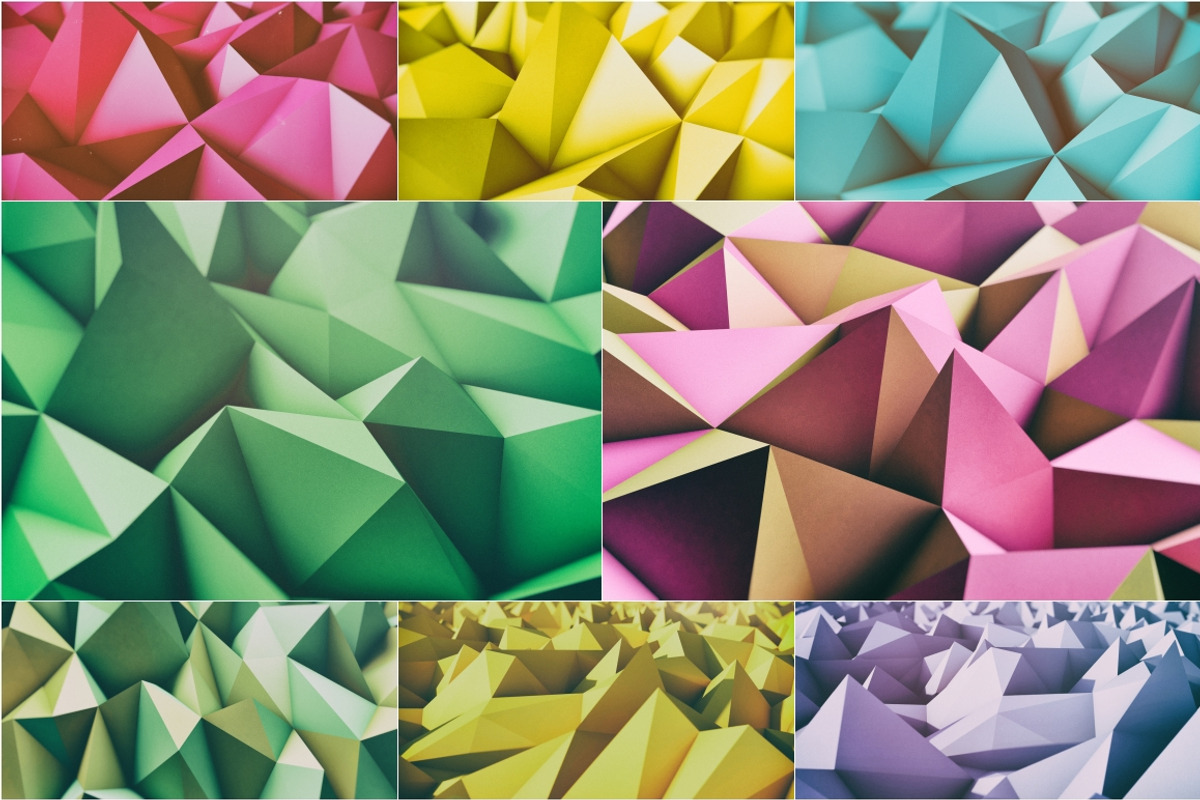 16 Low-Poly Retro Backgrounds, a Texture Graphic by Lukino (Photo 3 of 4)