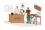 Bicycle repair service. Bike fixing, a Transportation Illustration by Good Studio (Thumbnail 4 of 5)