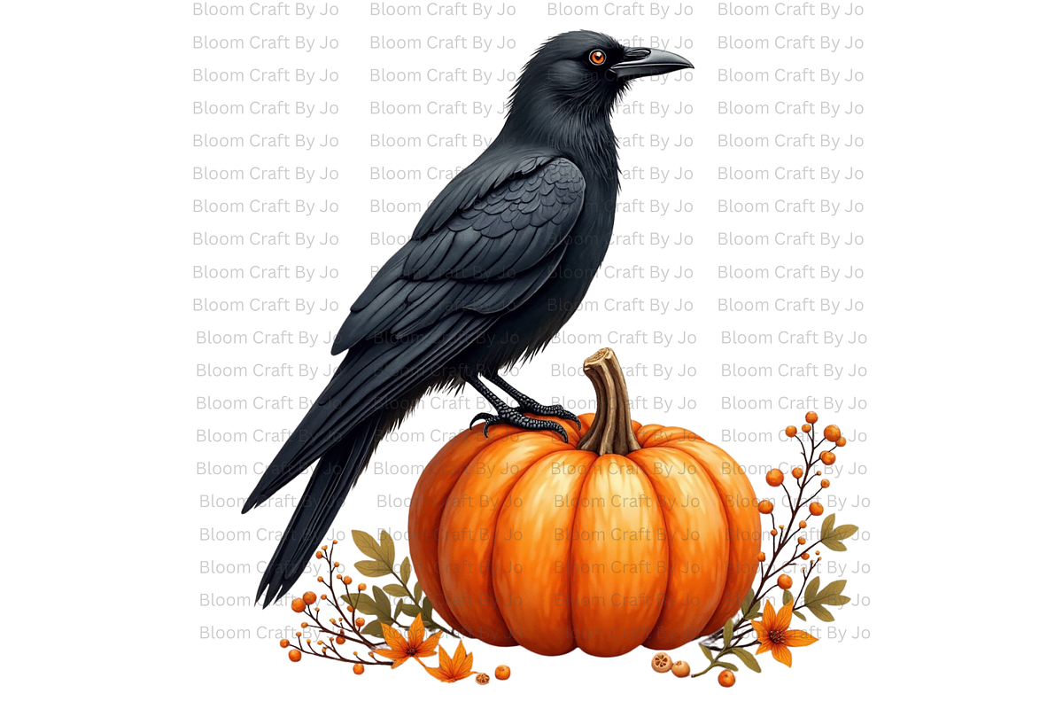 Crow and Pumpkin Scenes, an Animal Illustration by Bloom Craft Creations (Photo 1 of 12)
