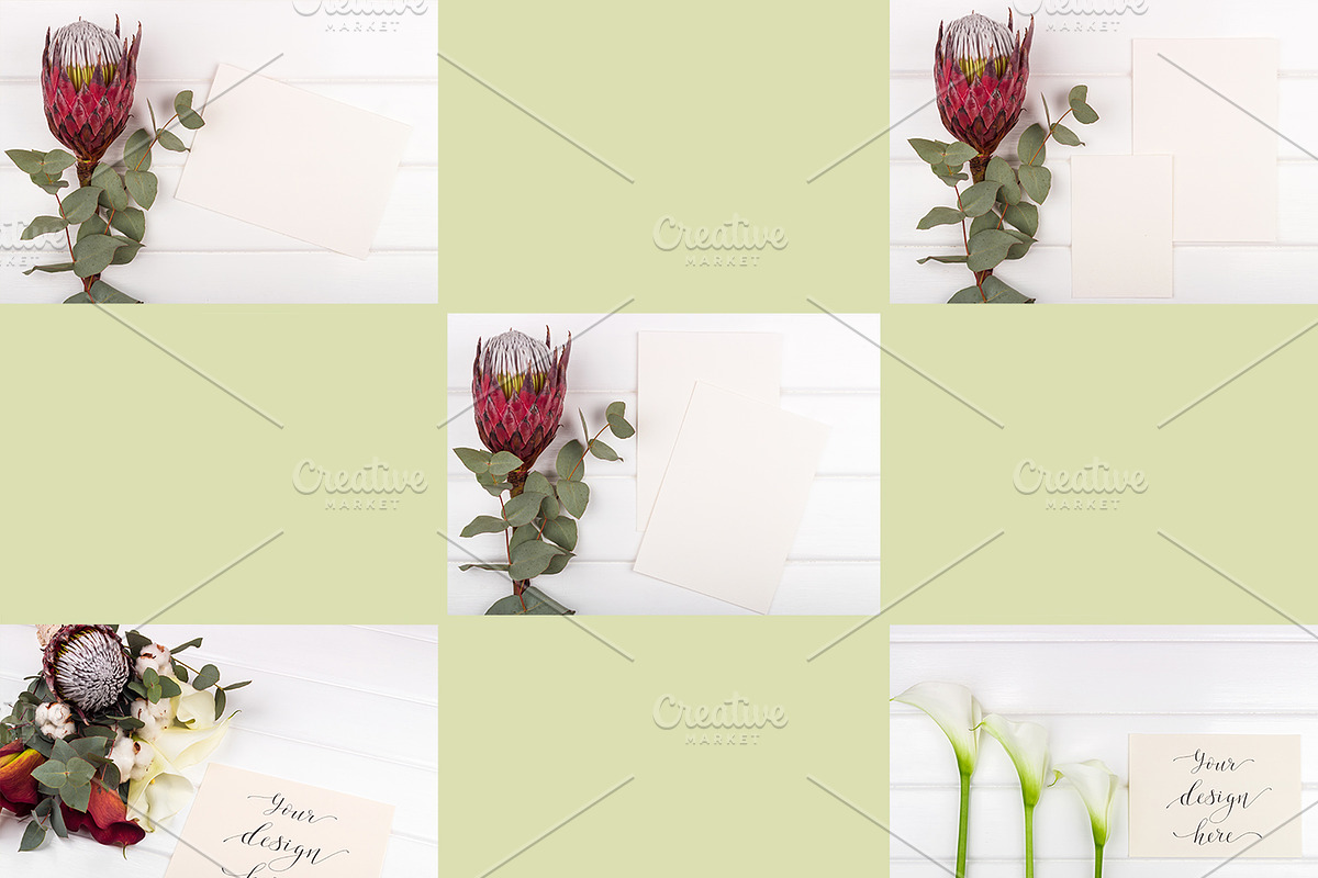 Set Mockups. FLOWERS, a Print Template by Mockups4you (Photo 6 of 6)
