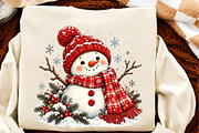Christmas Snowman PNG Design, a Seasonal Illustration by Craft Nest (Thumbnail 6 of 6)