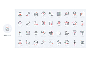 Buy sell rent property agent icons, an Object Illustration by Lemberg Vector
