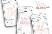 Canva Template Blush Bundle, a Social Media Template by Nancy Ingersoll (Thumbnail 3 of 8)