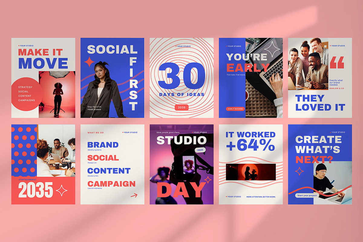 Creative Studio Social Media Pack, a Social Media Template by Pitchlook.Studio (Photo 2 of 3)