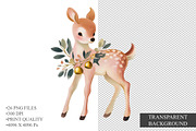 Woodland Deer Clipart, a Seasonal Illustration by Housui Patterns (Thumbnail 3 of 13)