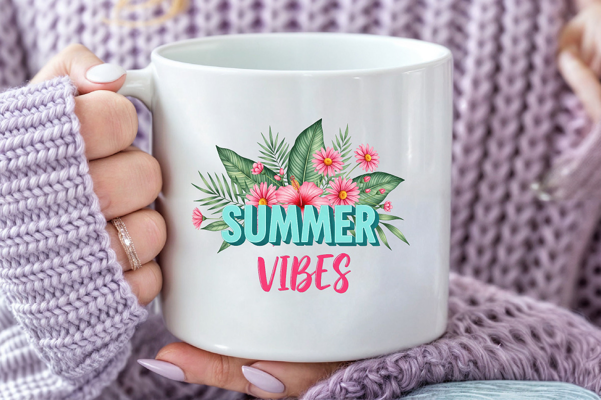 Summer Vibes Png Summer Sublimation, an Illustration by DreamArtGraphic (Photo 4 of 4)