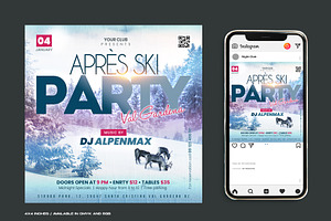 Après Ski / Winter Party Flyer, a Flyer Template by Corrella Design