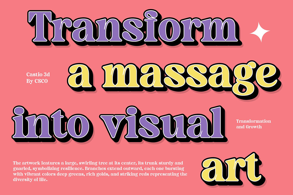 Castio 3D, a Serif Font by Craft Supply Co. (Photo 4 of 8)