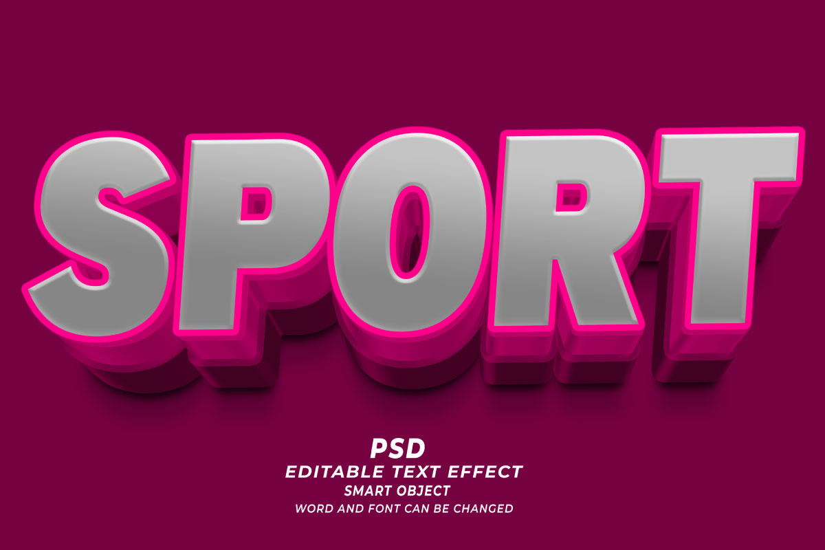 Sport PSD 3D Editable Text Effect, a Layer Style Add-On by TrueVector