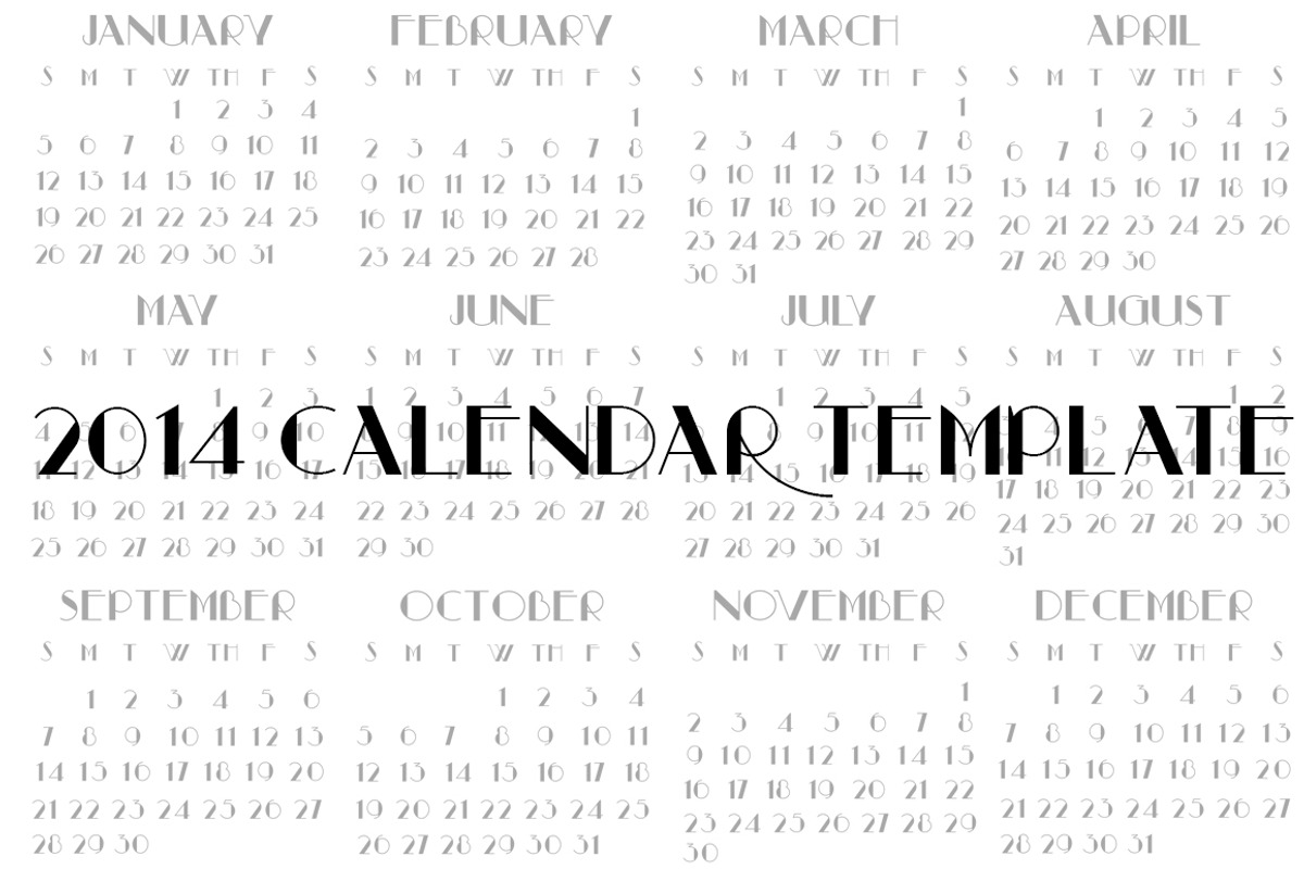 Calendar Template 2014