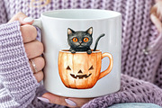 Pumpkin and Coffee Halloween Bundle, an Illustration by Pixels.Craft (Thumbnail 7 of 7)