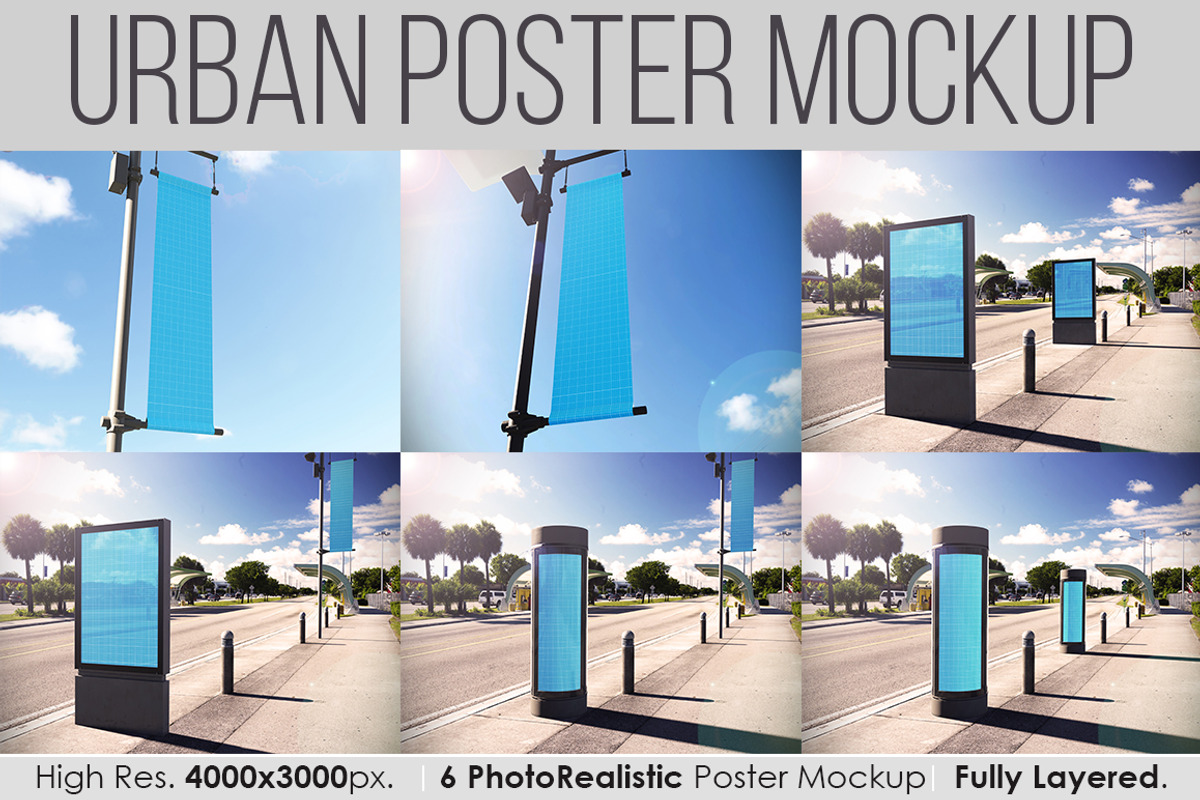 Urban Poster Mockup, a Print Template by MahmoudRafik (Photo 12 of 12)