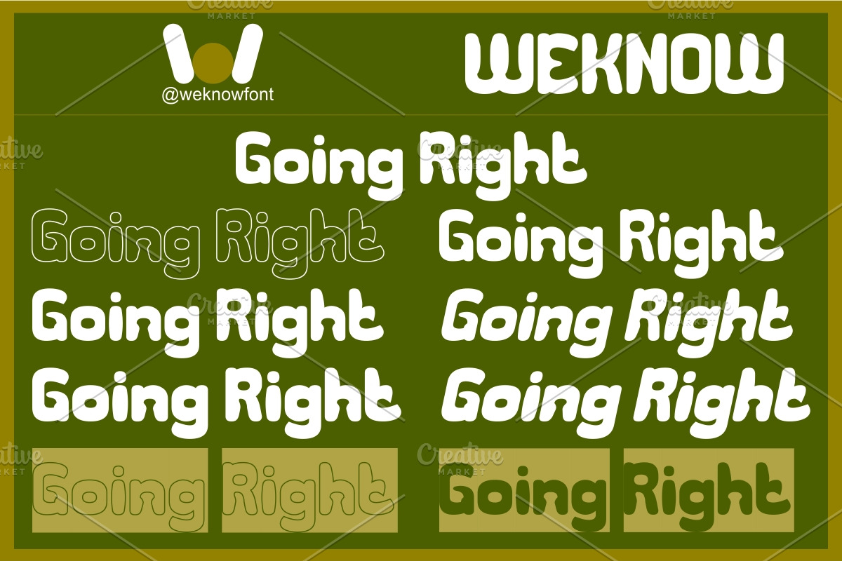 Going Right font, a Sans Serif Font by weknow (Photo 7 of 8)