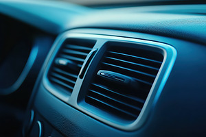 Cold air flowing from car air vent during summer drive, a Transportation Photo by AlyaAnd