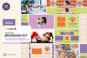 YouTube Branding Kit - Bold Grunge, a Social Media Template by KloudCanvas