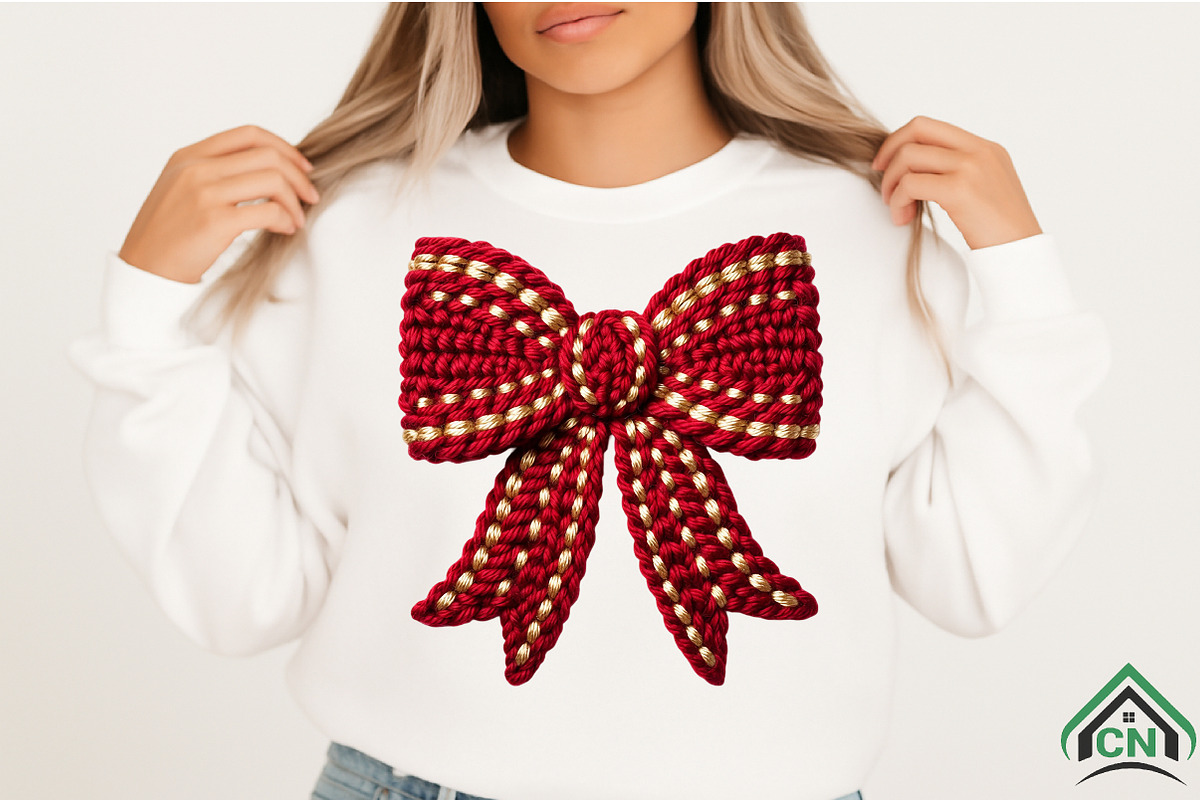 Valentine Bow Faux Yarn PNG, an Illustration by Craft Nest (Photo 2 of 4)