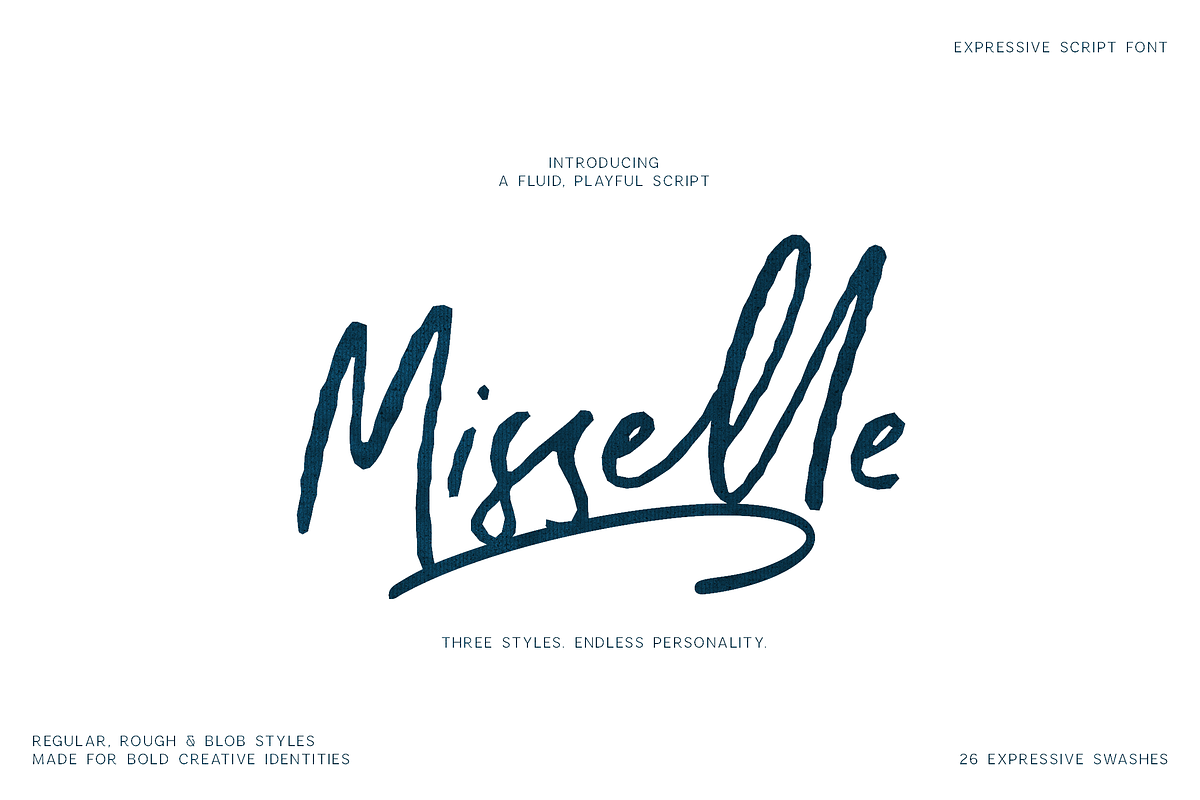 Misselle Expressive Script Font Trio, a Script Font by Only Fonts (Photo 15 of 16)