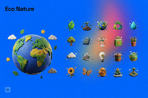 3D Eco Nature, an Object Graphic by Pengedar Seni
