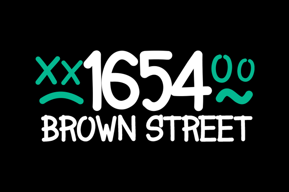 1654 Brown Street - Fonts