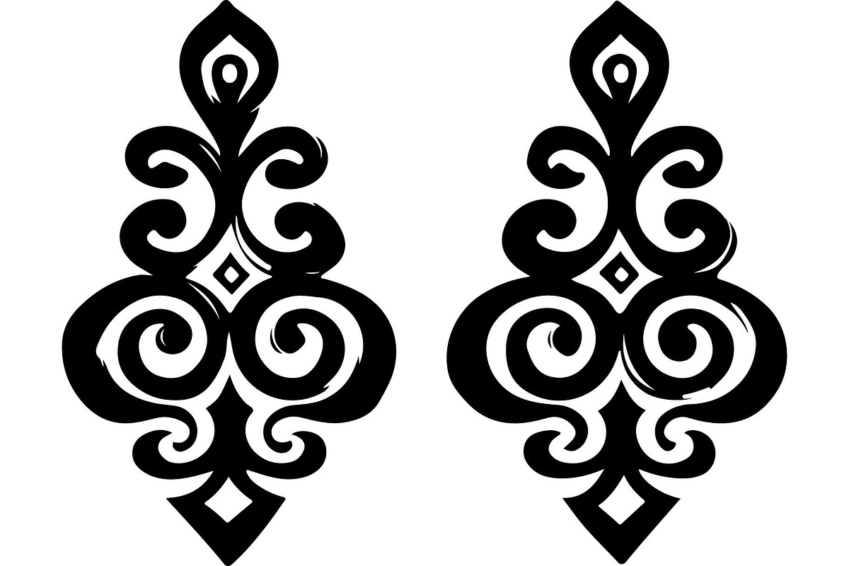 Elegant Earrings SVG Collection, an Object Graphic by Designer_Momina (Photo 8 of 13)