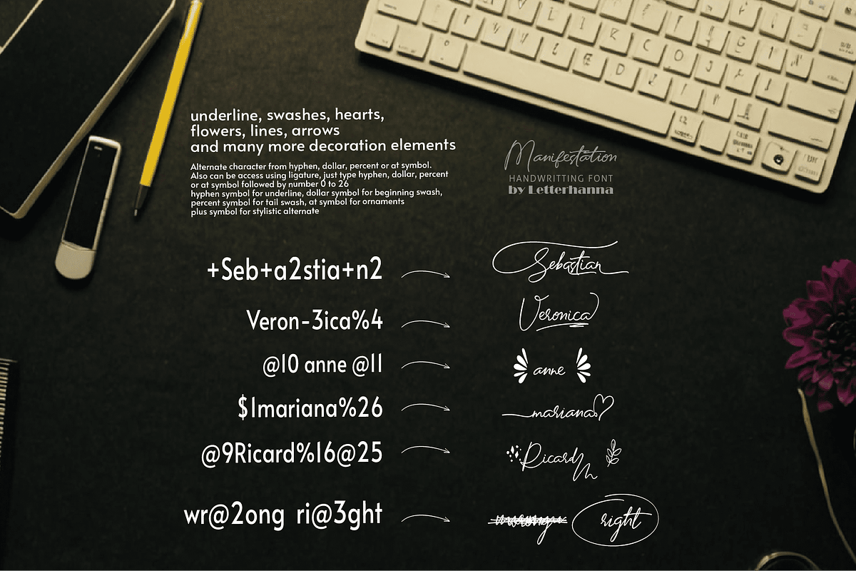 Manifestation, a Handwritten Font by Letterhanna Studio (Photo 14 of 15)