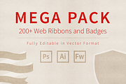 Mega Pack of Web Ribbons and Badges, an Object Graphic by firetuts (Thumbnail 1 of 5)